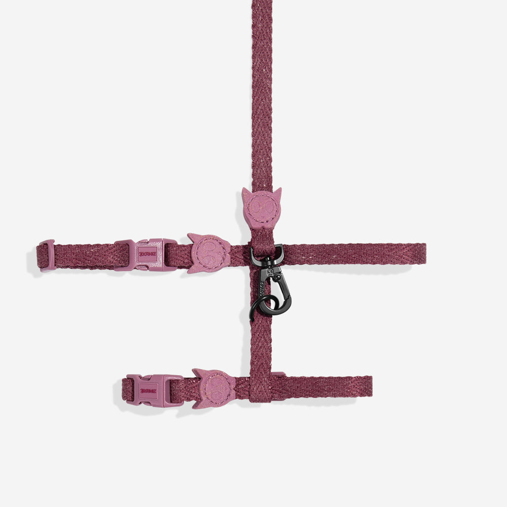 Peitoral com Guia Zee.Cat Naturals Hibiscus para Gatos