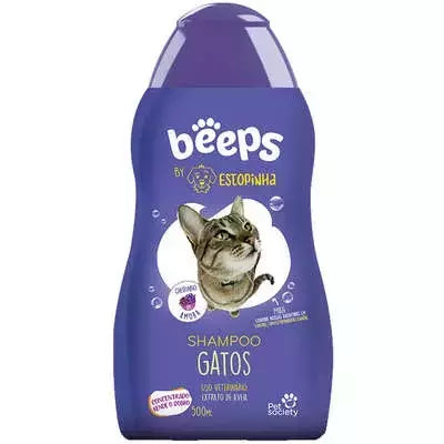 Shampoo Beeps Estopinha Pet Society Gatos 500ml