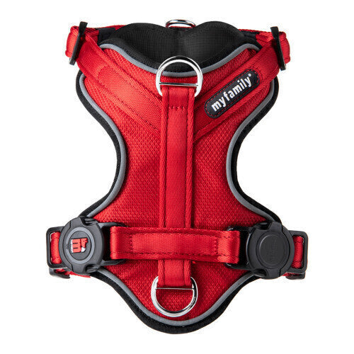 Peitoral Memopet Red Modelo H My Family - Vermelho