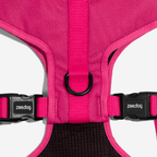 Peitoral Air Mesh Ajustável Pink Led Para Cachorros Zee Dog