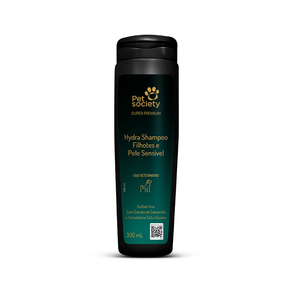 Shampoo Pet Society Filhotes e Pele Sensível para Cães e Gatos 300ml