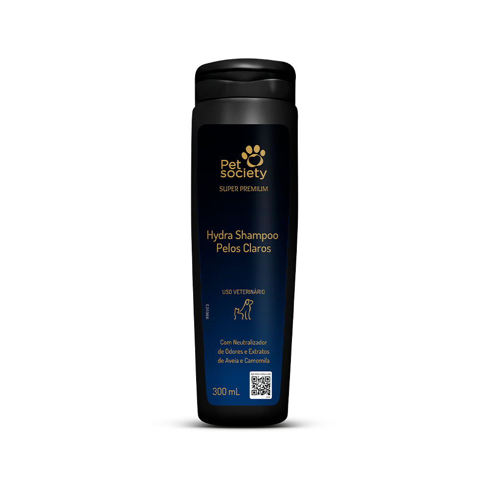 Shampoo Pet Society Pelos Claros para Cães e Gatos 300ml