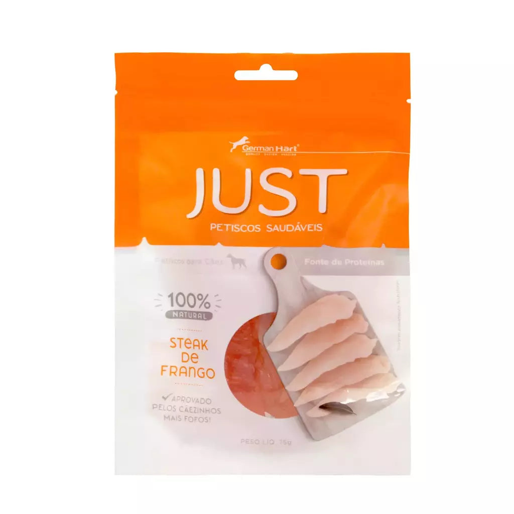 Petisco Just Steak De Frango Para Cães e Gatos 75g