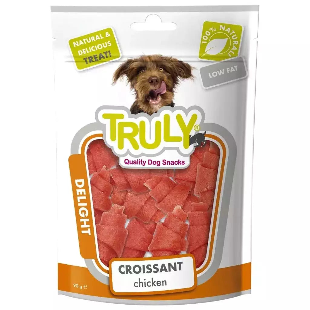 Petisco para cachorro Truly delight croissant de frango 90g