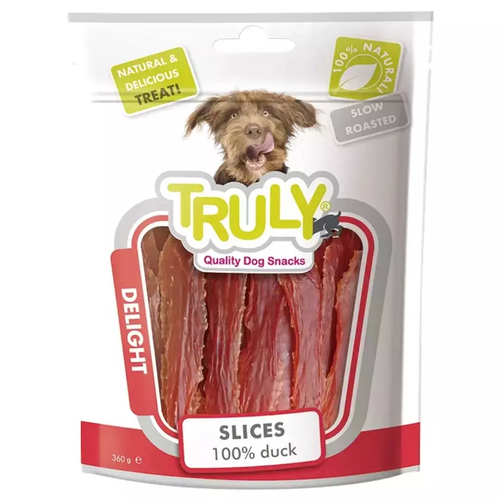 Petisco para cachorro Truly delight fatias de pato pacotão 360g