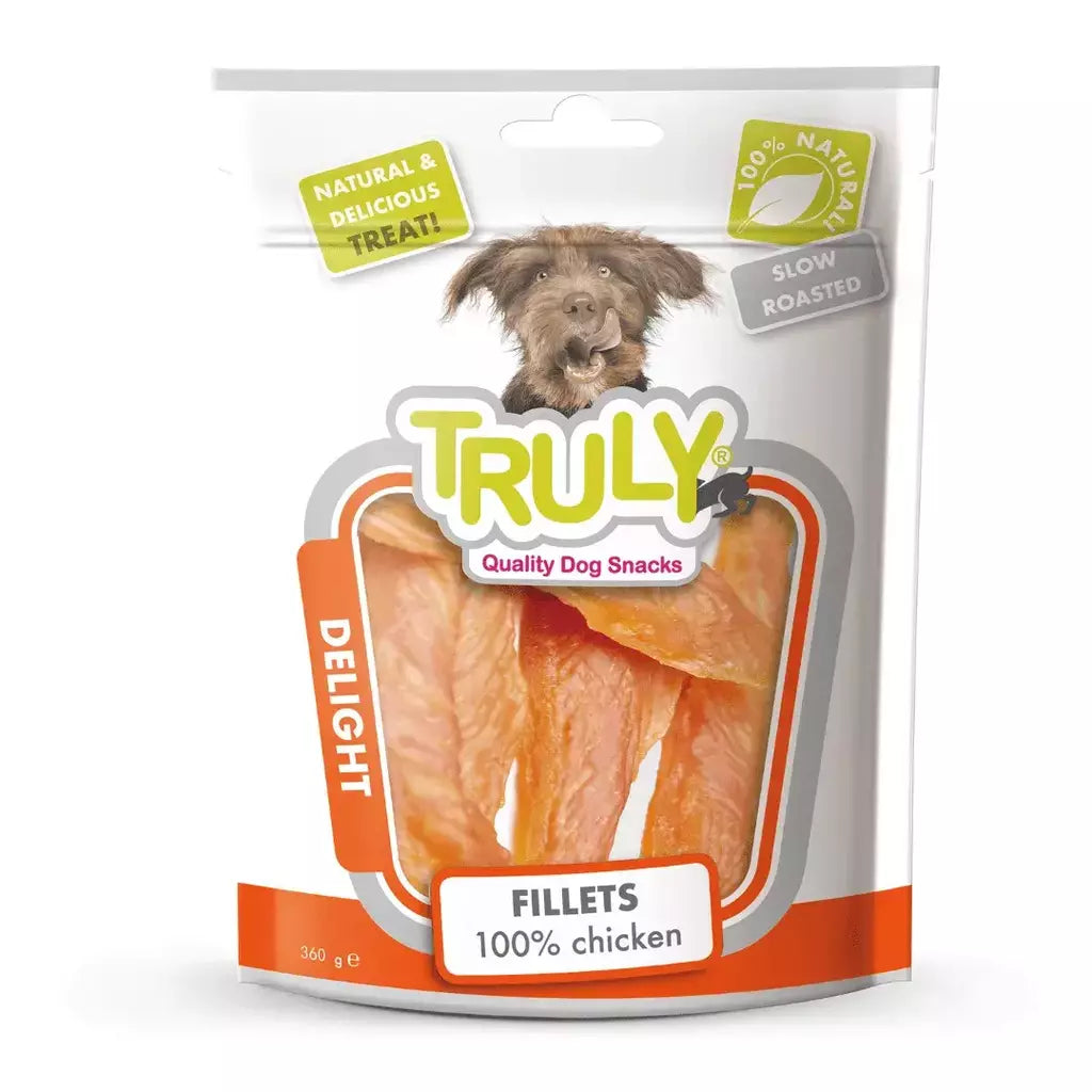 Petisco para cachorro Truly delight file de frango pacotão 360g