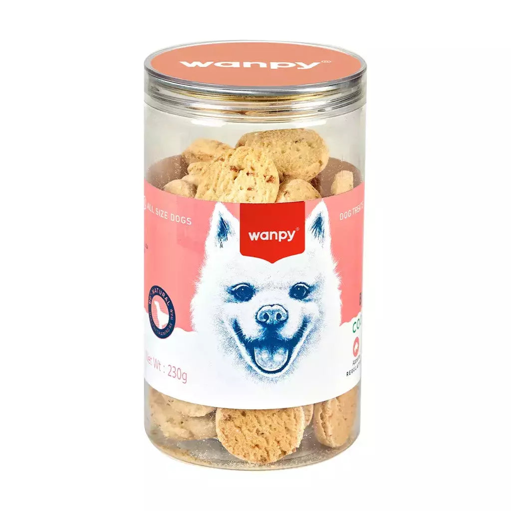 Petisco para cachorro Wanpy cookie sabor frango e maçã 230g