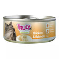 Alimento úmido enlatado para gato Truly Frango e Salmão 95g