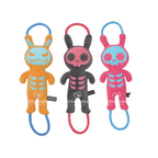 Q Monster Puxa Corda Coelho Shock Pelucia Para Cães