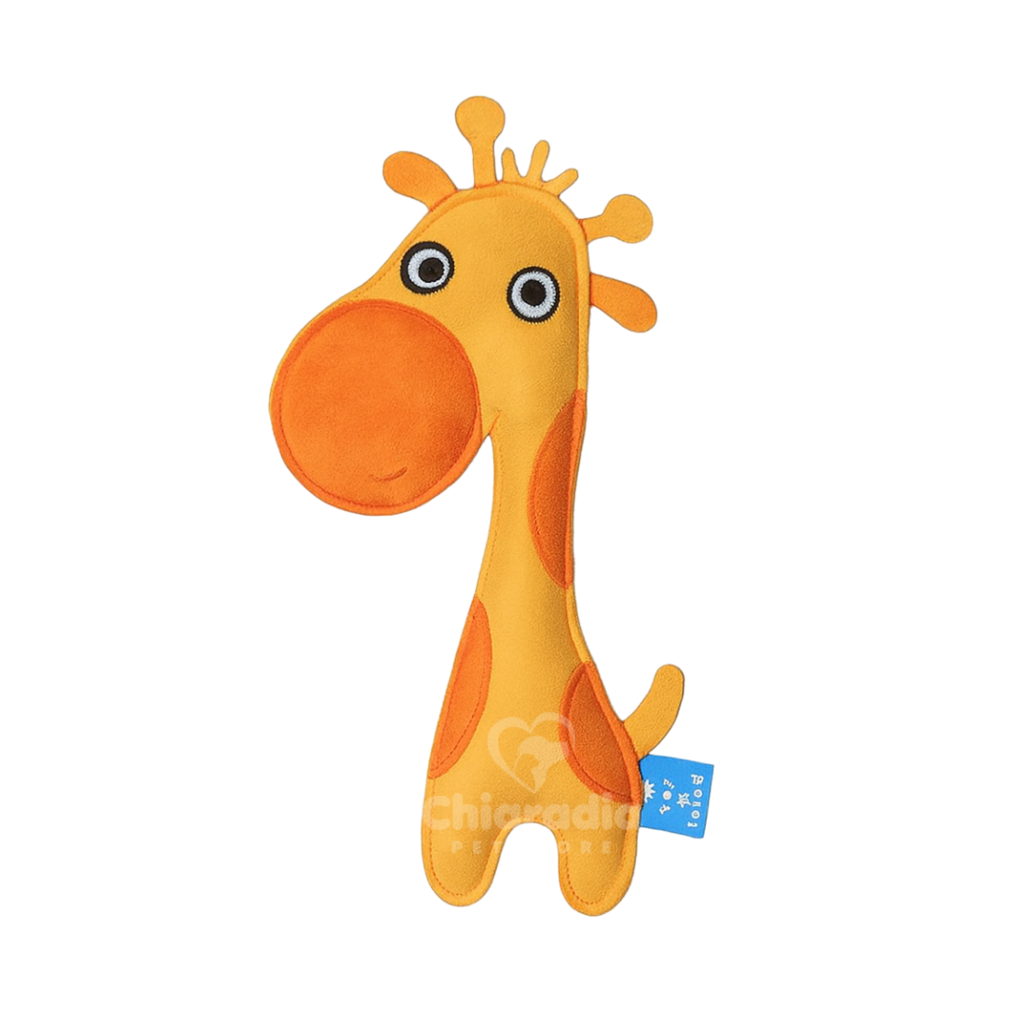 Pelucia Para Cães Zoológico Suede Suave Com Som - Girafa
