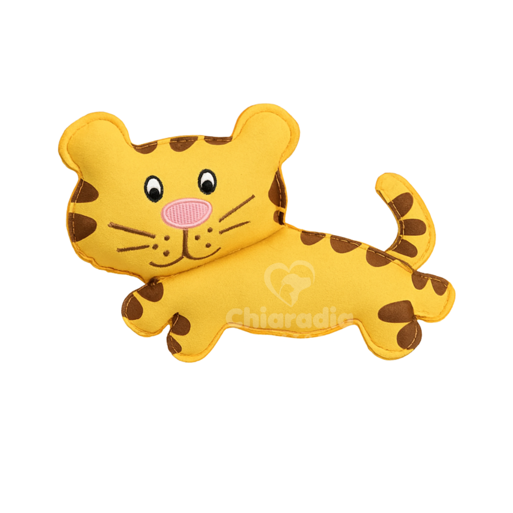 Pelucia Para Cães Zoológico Suede Suave Com Som - Tigre