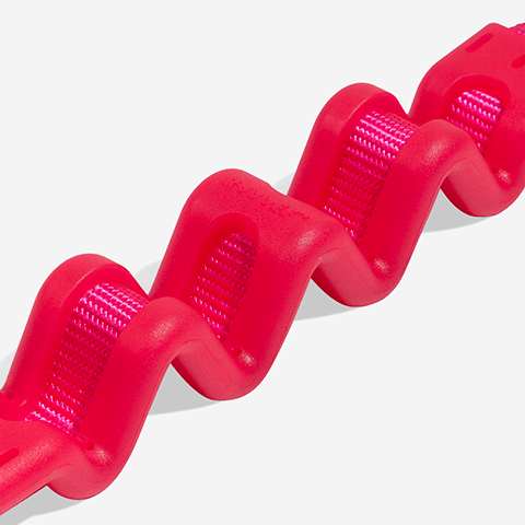 Guia Com Amortecedor Ruff Leash Pink Led Zee Dog