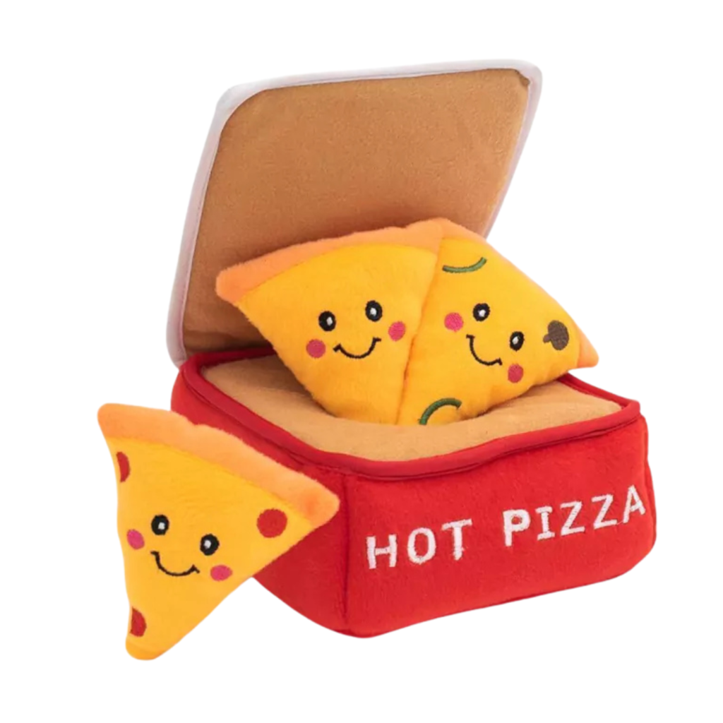 Burrow Zippy Paws Hot Pizza - Pelúcia Esconde-Esconde Interativa para cachorro