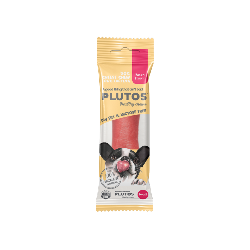 Plutos Chesee e Bacon Mordedor Natural Para Cachorros Queijo Com Bacon