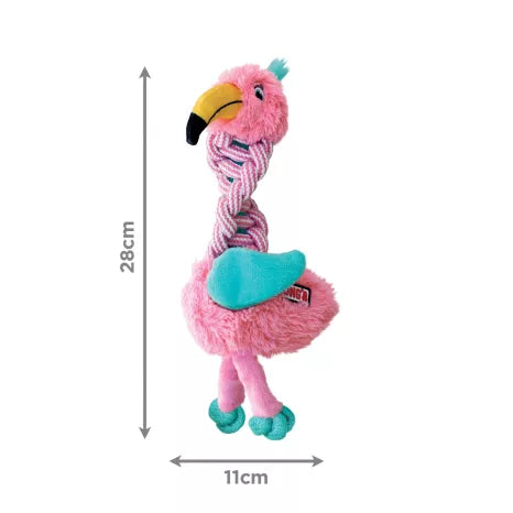 Kong Knots Twists Assorted Girafa/Flamingo - Brinquedo para cachorro