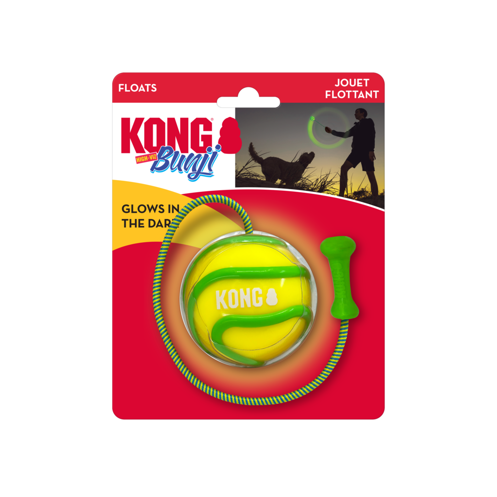 KONG Bunji High-Viz Ball Média - Bola para cachorros