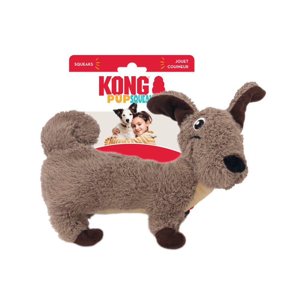 Kong Puppy Squeaks Tucker Médio - Pelúcia para cachorros