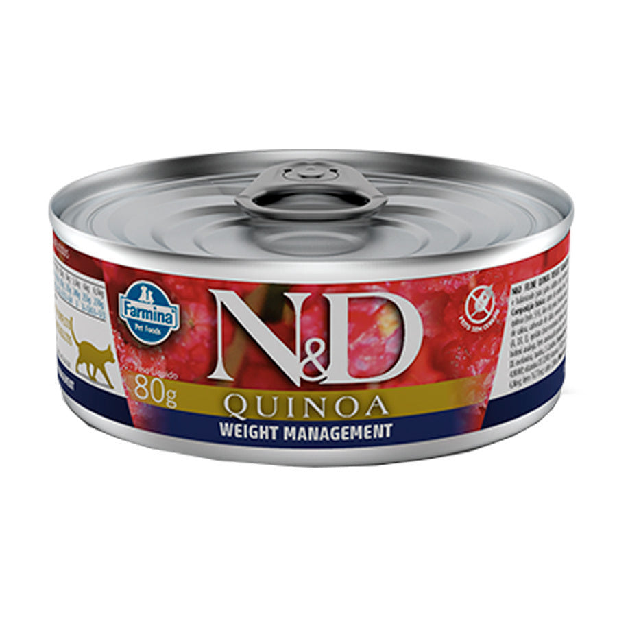 Ração Úmida N&D Quinoa Controle de Peso para Gatos Adultos 80g