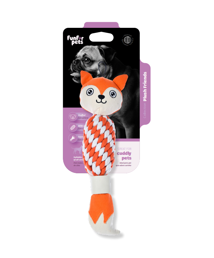Funforpets Plush Body Hope - Brinquedo Interativo Multitexturas