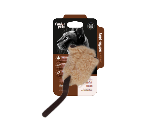 Funforpets FunCat Toy Wally Mouse Sound Chip - Ratinho Interativo com Chip Sonoro