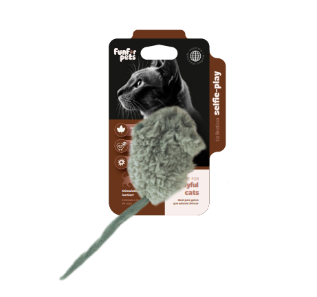 Funforpets FunCat Toy Wally Mouse Sound Chip - Ratinho Interativo com Chip Sonoro