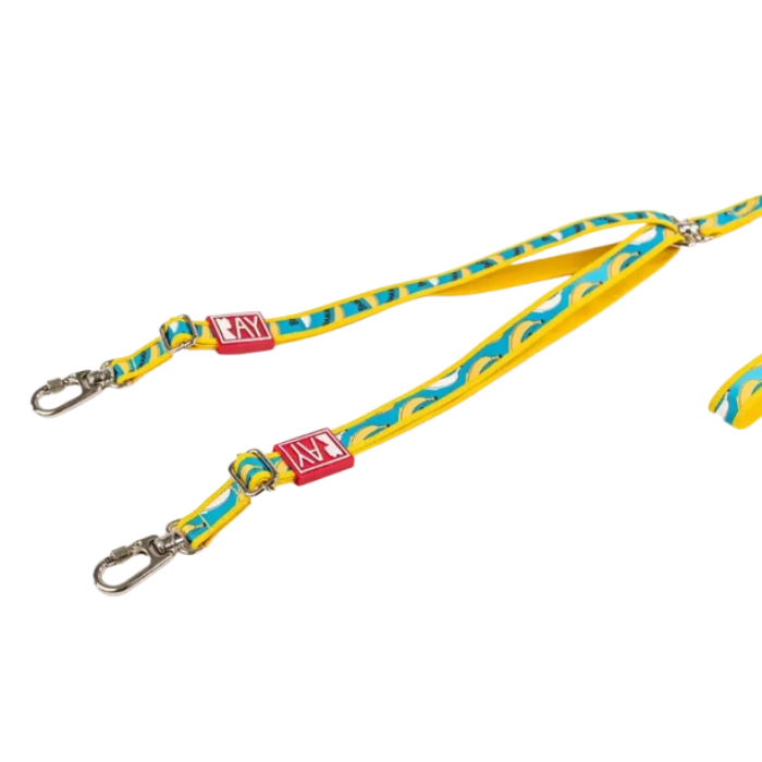 Guia Dupla Ray Pet Life Para Cachorros Print - Banana Blue