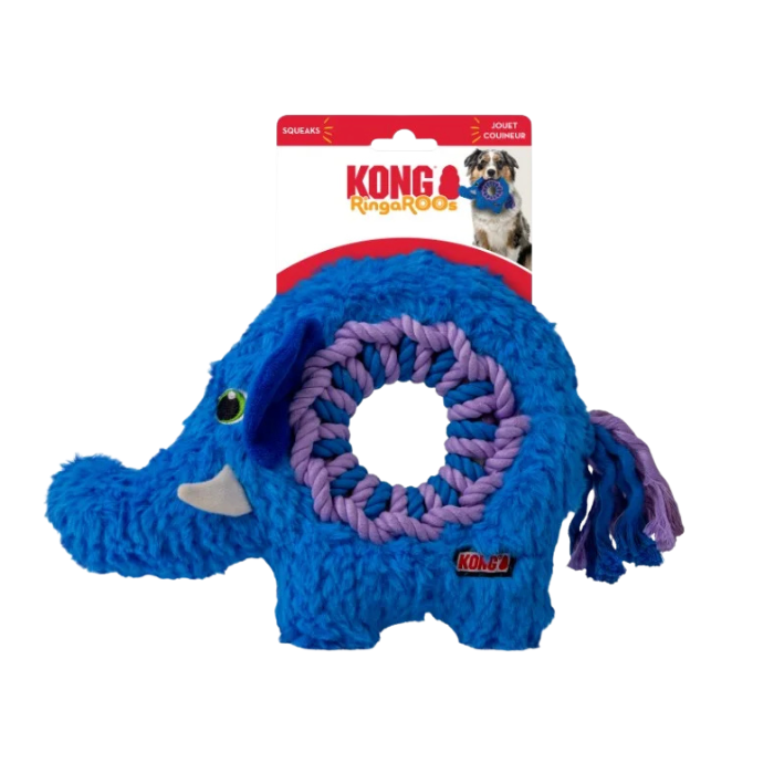 Kong Ringaroos Elephant Médio Pelucia Com Corda Elefante
