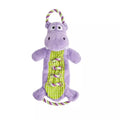 FOFOS Brinquedos para Cães - Rope Buddy Pelúcia c Corda - Hipopótamo