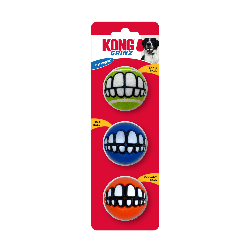 Kong Grinz Rogz Pack 3 unidades Pequeno - Brinquedo para cachorro