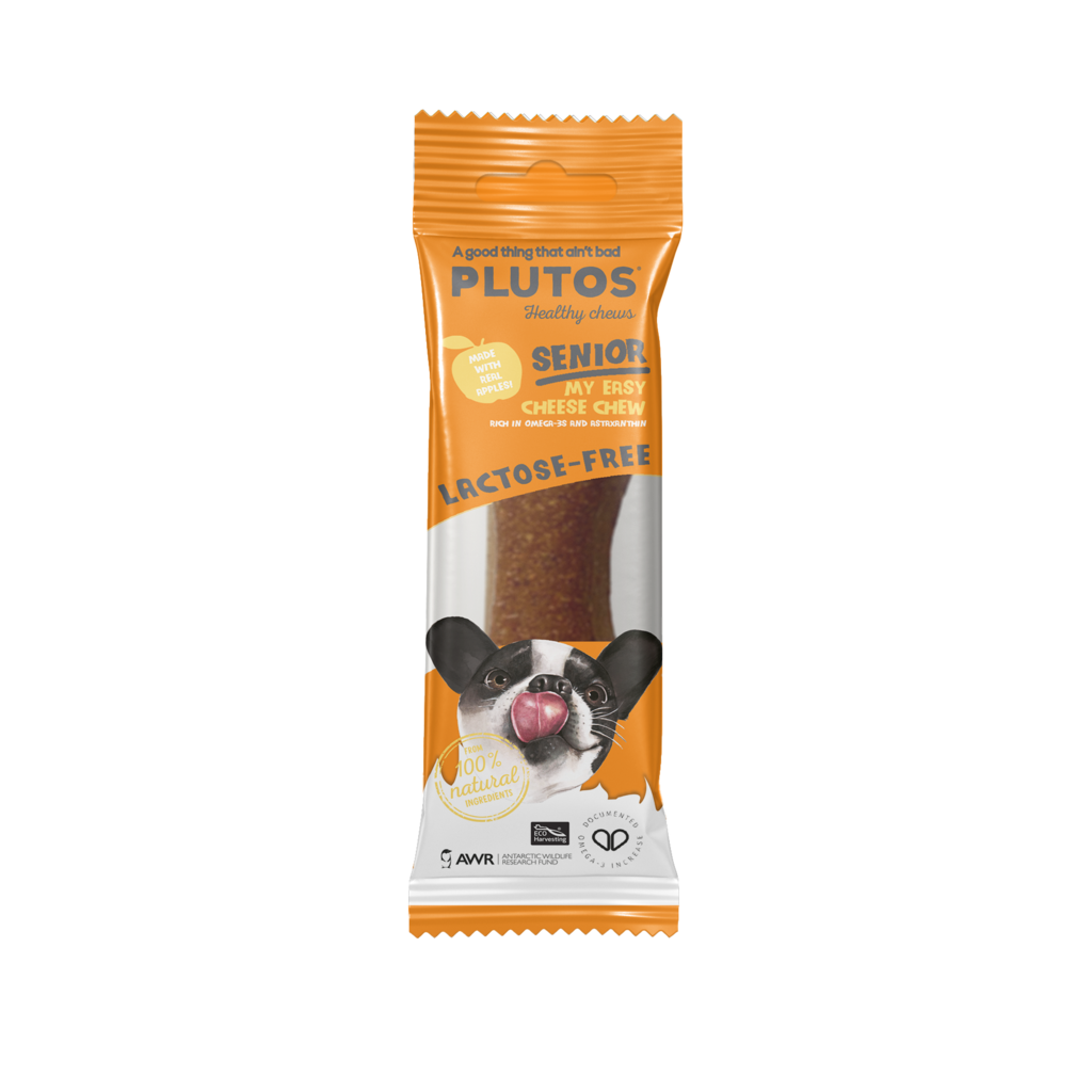 Plutos Chesee, Apple e Krill Mordedor Natural Para Cachorros Sênior Queijo Com Maçã e Krill