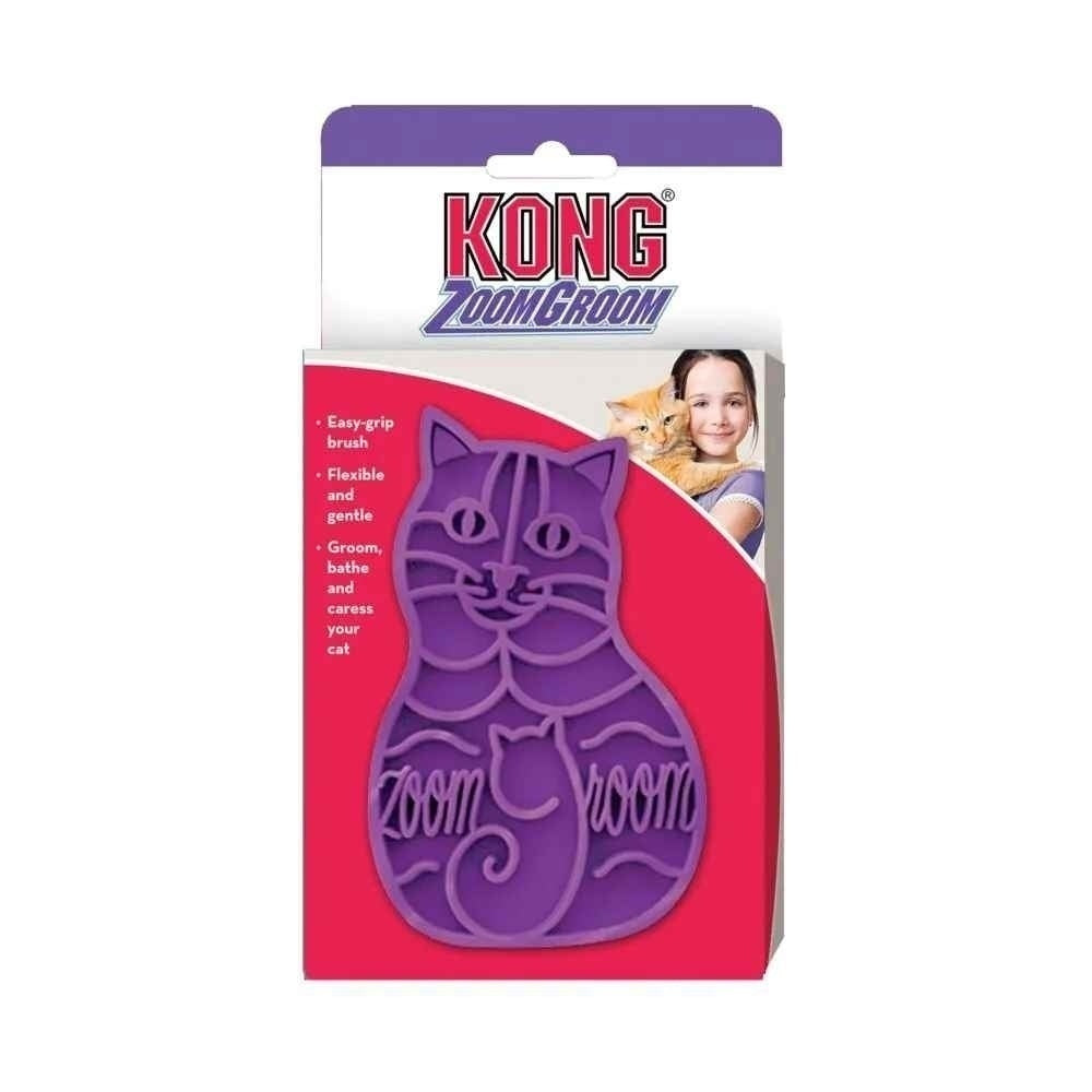 Kong Zoom Groom Cat Escova de Borracha Para Gatos