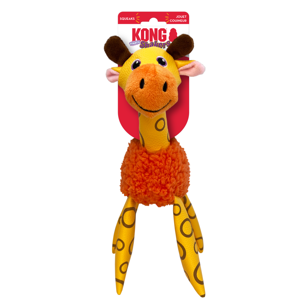 Kong Floofs Shaker Girafa - Brinquedo para cachorro