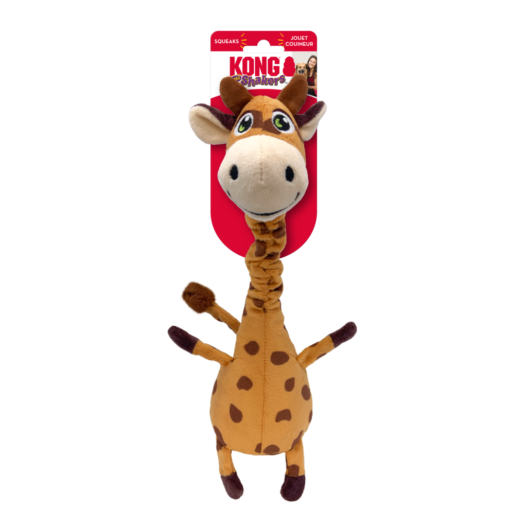 KONG Shakers Bobz Giraffe Médio - Brinquedo para cachorro