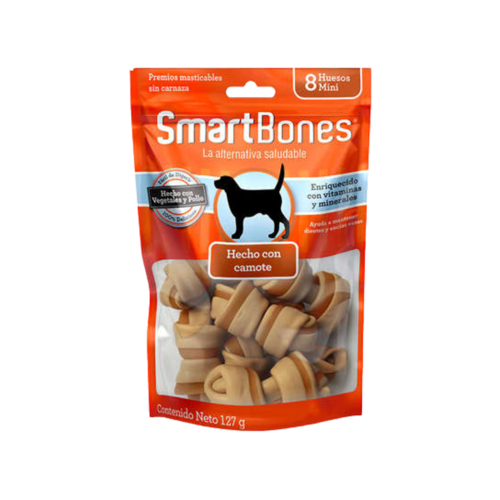 SmartBones Batata Doce Ossinhos Para Cães 112g - 8 unidades