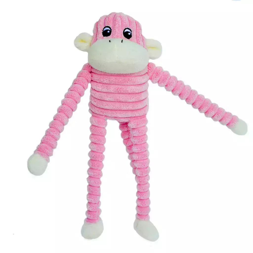 Spencer The Crinkle Monkey Pink Zippy Paws Pelúcia para Cachorro