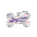 Medalha My Family Style Camuflagem Osso Rosa