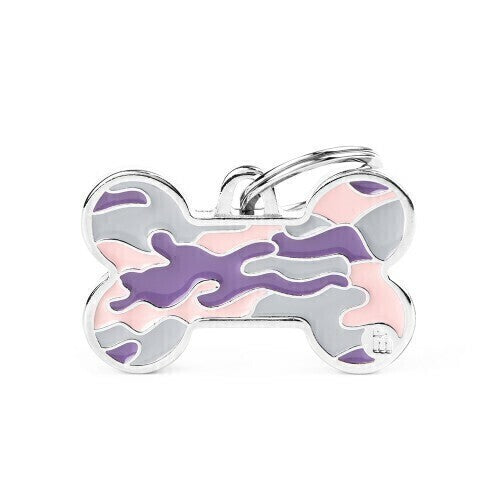 Medalha My Family Style Camuflagem Osso Rosa