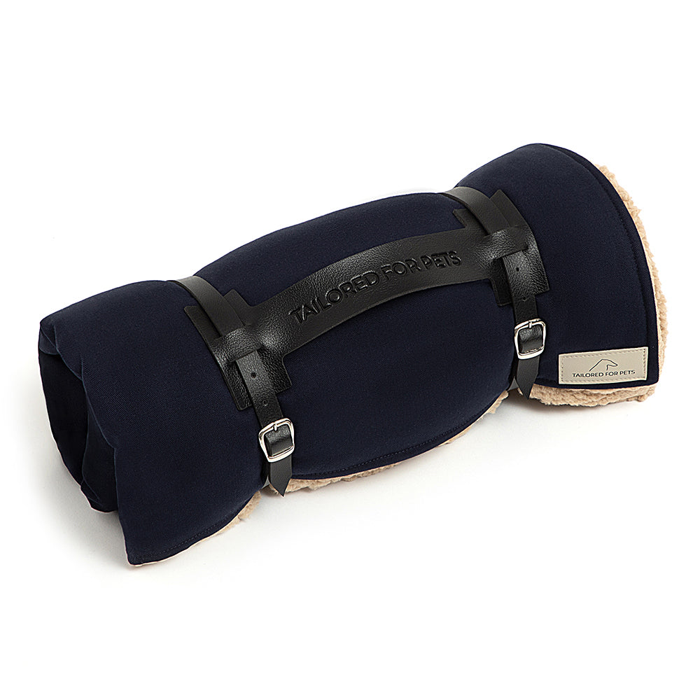 Manta Tailored For Pets Quilt Fleece Azul Marinho Para Cachorro