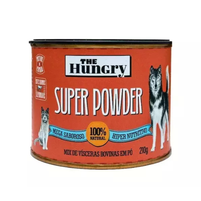 The Hungry Super Powder Mix de Vísceras Bovinas Saborizante 210g para cachorro e gato