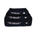 Cama Retangular Basic To Relax Microfibra Azul Marinho Urban Puppy