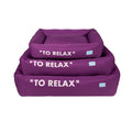 Cama Retangular Basic To Relax Microfibra Roxo Urban Puppy