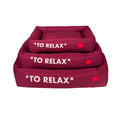 Cama Retangular Basic To Relax Microfibra Vinho Urban Puppy