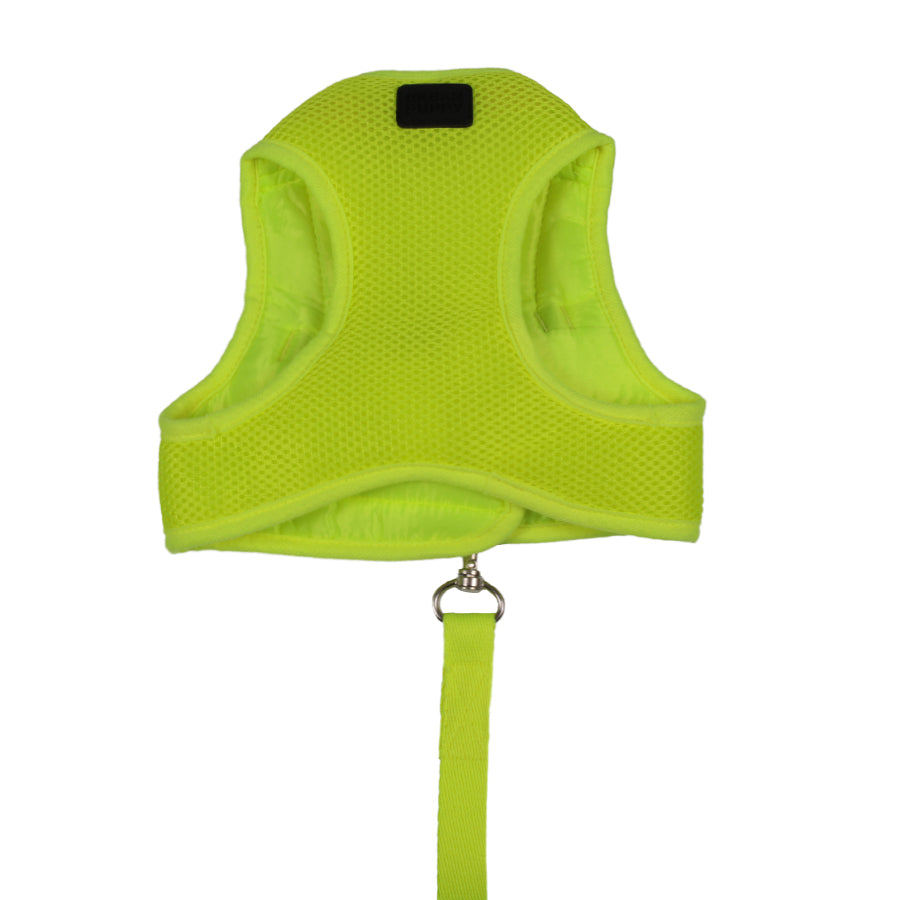 Peitoral Para Cães Urban Puppy Colete Aerado c/ Guia Microfibra - Amarelo Fluor