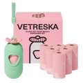 Vetreska Pet Flora (1 Dispenser + 7 Rolos) - Conjunto de Sacos Cata Caca