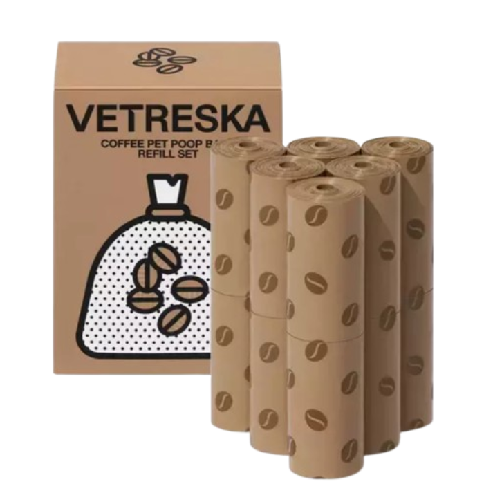 Vetreska Pet Coffee Refil 12 Rolos - Conjunto de Sacos Cata Caca