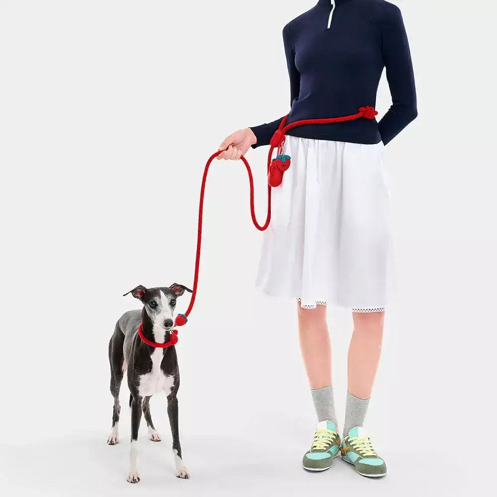 Vetreska Connect Strawberry Hands-Free Rope Leash for Pets - Guia de Mãos Livres