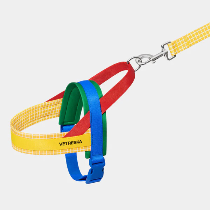 Vetreska Peitoral Chroma e Guia Yellow Conjunto para Cachorro