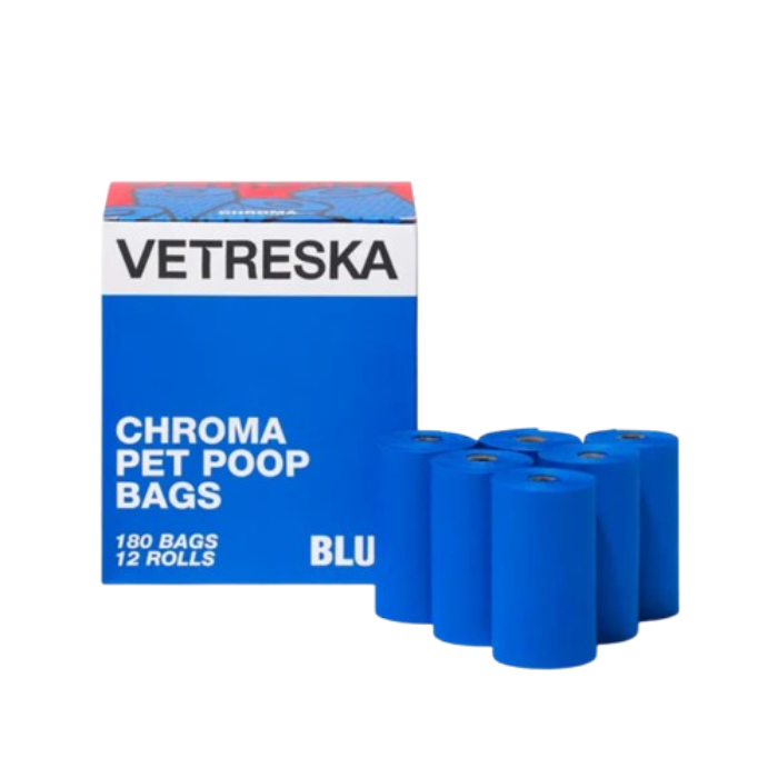 Vetreska Chroma Azul 12 Rolos - Conjunto de Sacos Cata Caca