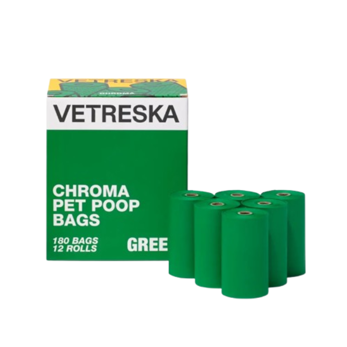 Vetreska Chroma Verde 12 Rolos - Conjunto de Sacos Cata Caca