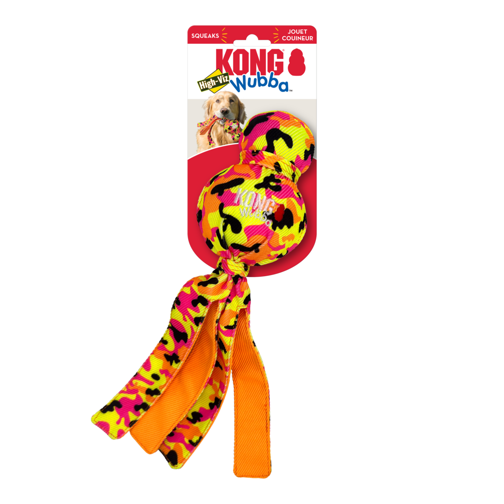 KONG Wubba Ballistic High Viz Lg Grande - Brinquedo para cães